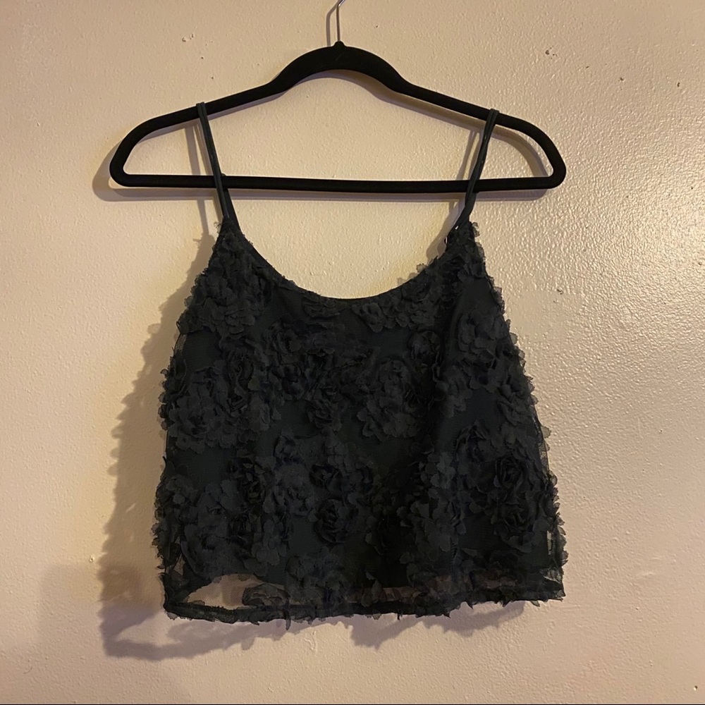 Floral puffy crop top